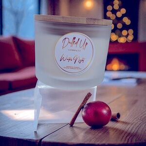 Winter Night Candle 16oz | Cranberry Cinnamon Vanilla Soy Wax Candle